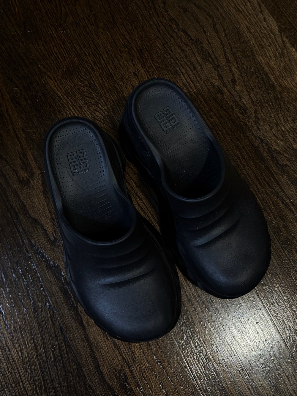 Givenchy Marshmallow Black Slip-On Clogs for Women